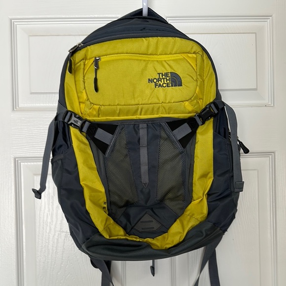 The North Face Gray and Yellow Recon Backpack - Picture 2 of 8